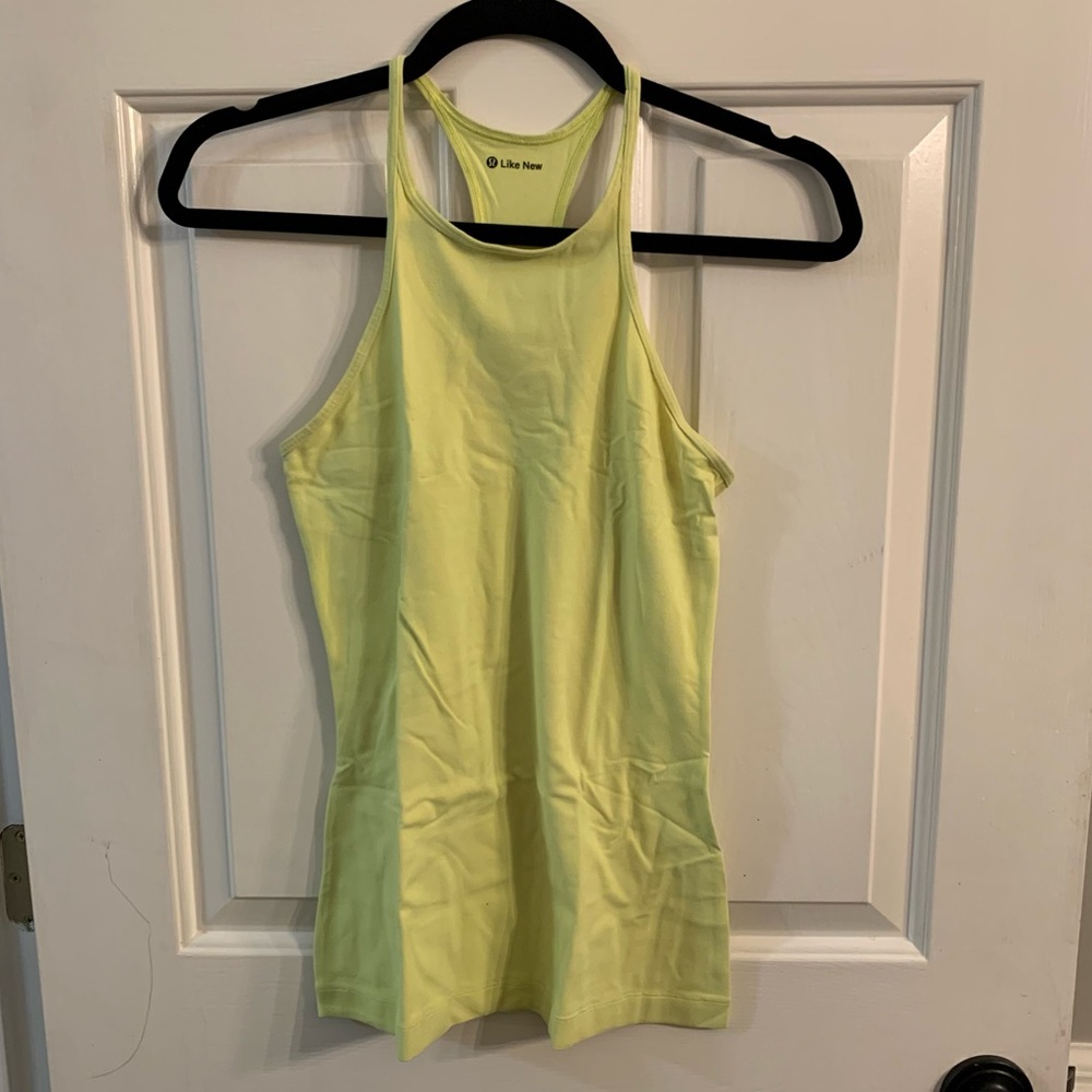 Lululemon Align Hip Length Racerback Tank Electric Lemon Trade-in Collection 0